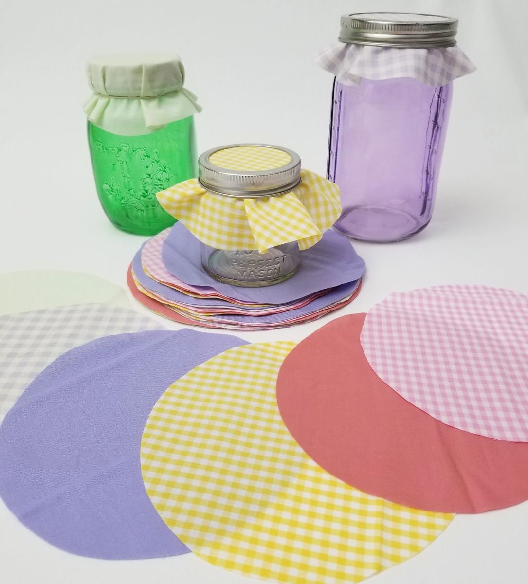 Jar Toppers Three Dozen 36 Fabric Circles Etsy