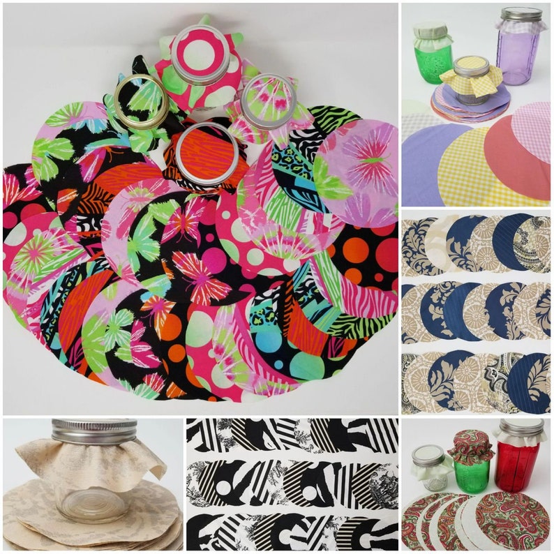 Jar Toppers Three Dozen 36 Fabric Circles Etsy