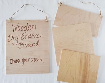 Wooden Dry Erase Board, Handcrafted in USA, Ready to Hang