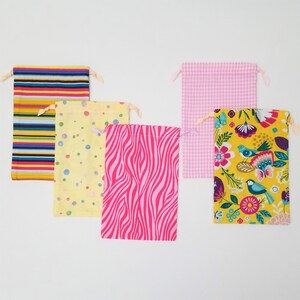 Small Bag Set of Five, 6x9 Size, paperless gift sack