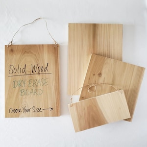 Solid Wood Dry Erase Board, Handcrafted in USA