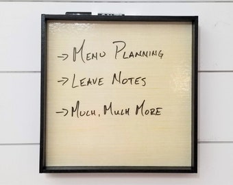 Framed Wooden Dry Erase Board Ready To Hang - Size Options