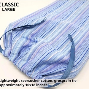 Drawstring Bag, Reusable Cloth Sack, American Made image 6