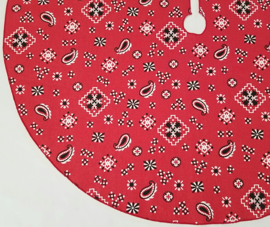 Slim Red Cotton Tree Skirt 26inch American Made Etsy