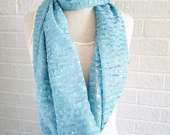 Textured Infinity Scarf, USA Made, Unique Accessory