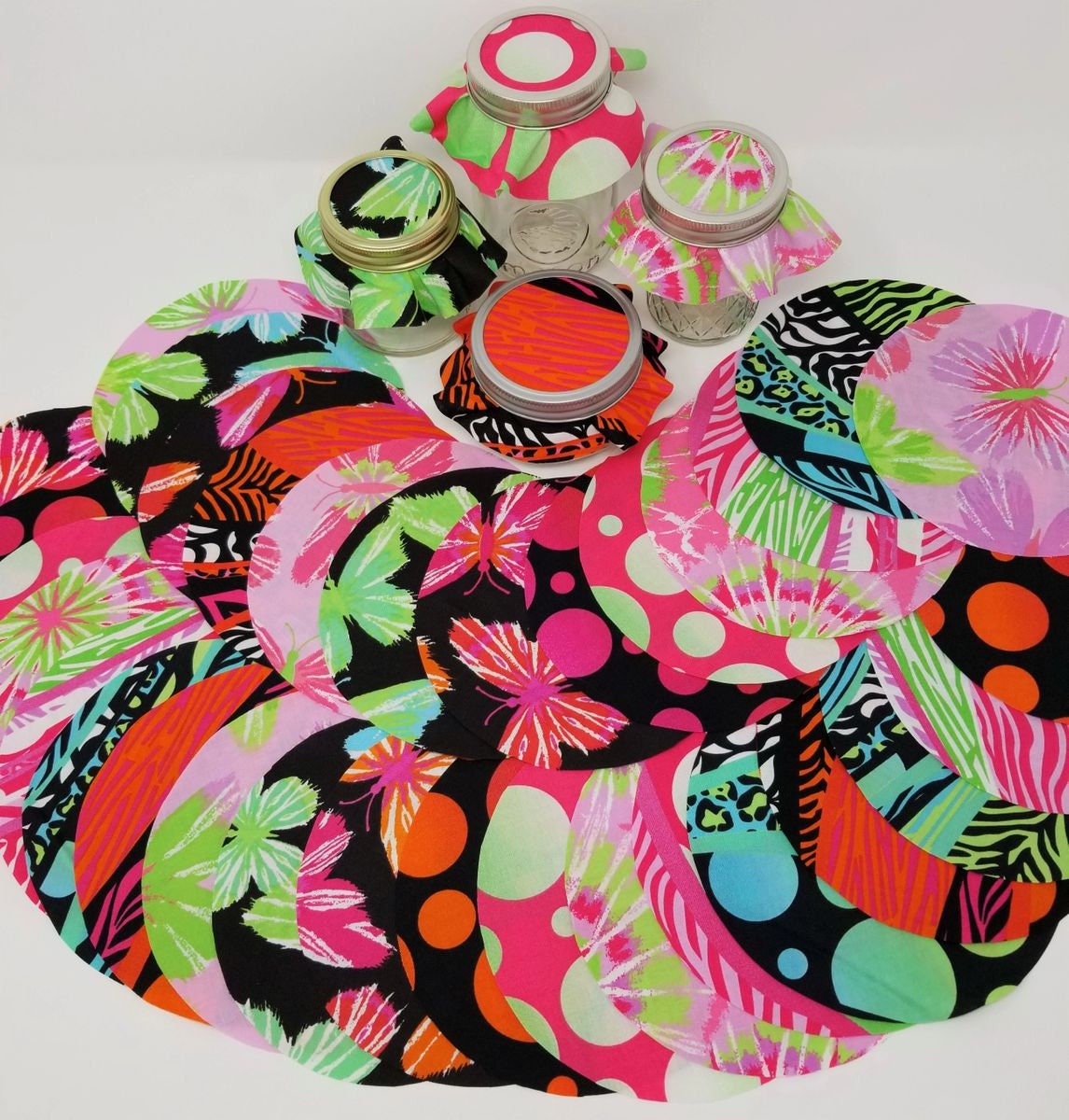 Jar Toppers Three Dozen 36 Fabric Circles Etsy