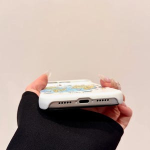 Hello Kitty White MAGSAFE Case with Globe PopSocket Grip, Kawaii Y2K Aesthetic Cute iPhone Case Cover iPhone 17 16 15 14 13 Pro Max Gift image 6