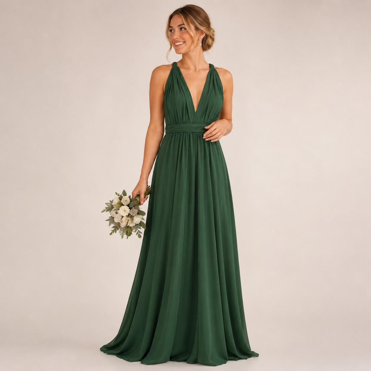 Emerald Green Halter Dress - Etsy