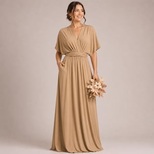 Taupe Maxi Formal Dress - Etsy