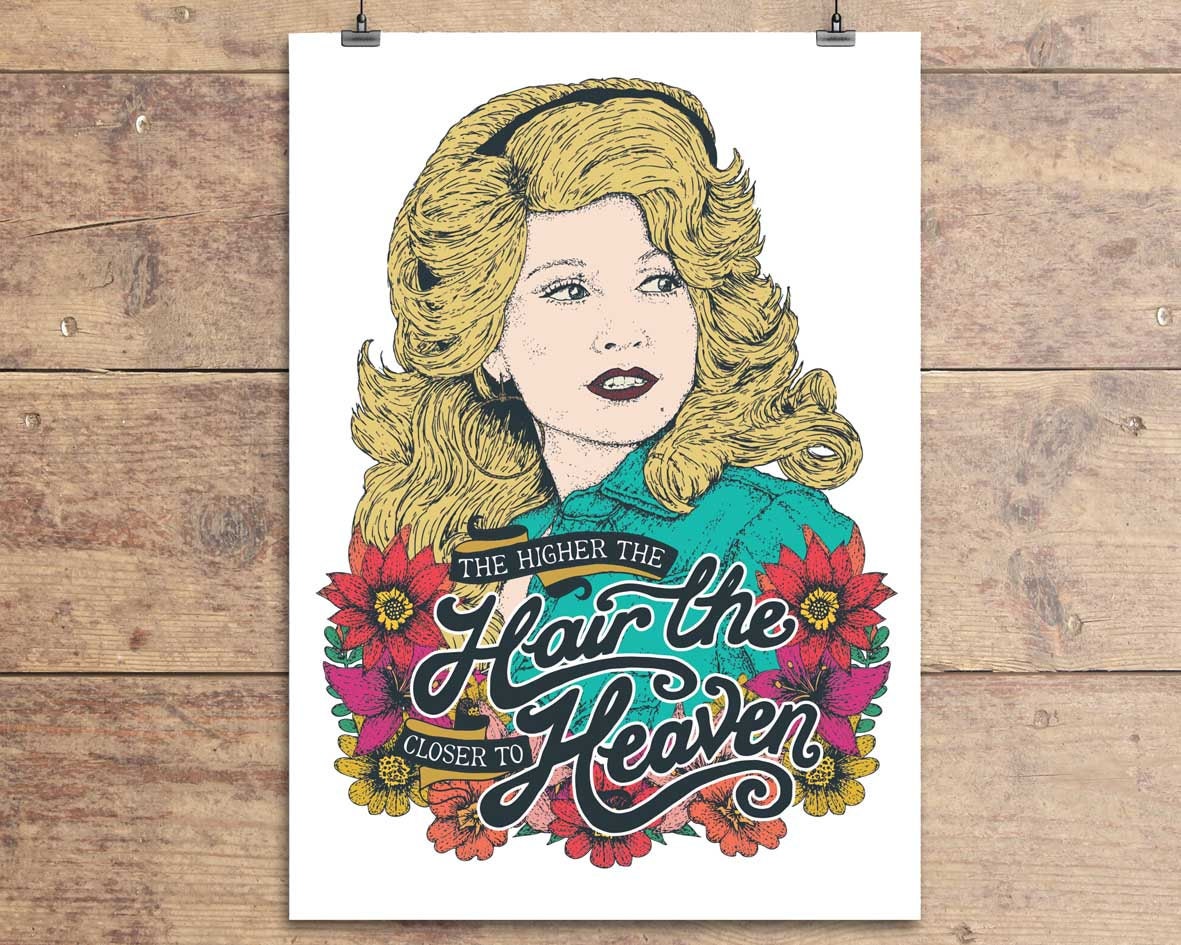 Dolly Parton The Higher the Hair the Closer to Heaven | Etsy1181 x 945