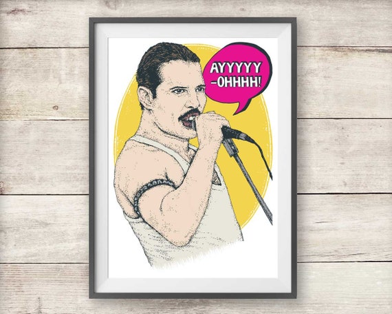 Queen Bohemian Rhapsody Fan Present Lyrics Printed On A4 Original Art