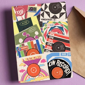 Vinyl Records Legend - Birthday Card