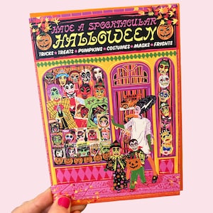 Spooktacular Halloween Greeting Card - Halloween Costume Shop Greeting Card - Retro Costume Party - Fancy Dress