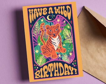 Wild Birthday Card - Tiger Birthday Card
