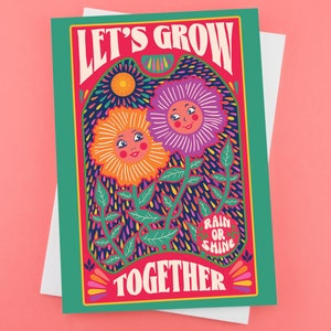 Let's Grow Together Valentines Greeting Card - Valentines - Anniversary - Friendship