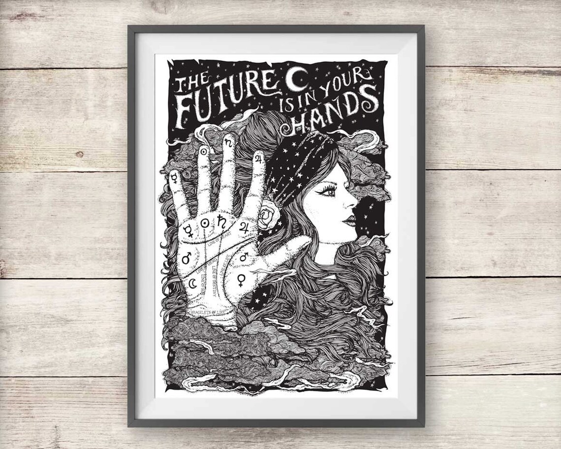 Palmistry Fortune Teller Print - Etsy