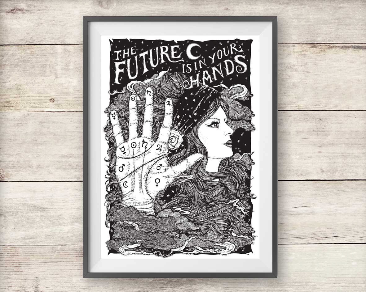Palmistry Fortune Teller Print | Etsy