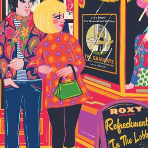 Cinema Night Poster - Retro Cinema Poster - Classic Movie Cinema Art Print - Birthday - Christmas - New Home image 2
