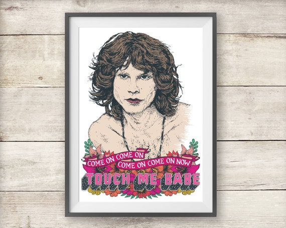 Jim Morrison The Doors Print Poster Touch Me Lyric Print Etsy