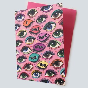 Je n'ai d'yeux que pour vous - Carte de voeux - Anniversaire - Saint-Valentin - Anniversaire