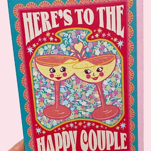 Tarjeta de felicitación de boda - Por la feliz pareja - Felicitaciones - Sr. y Sra. - Recién casados - Aniversario imagen 2