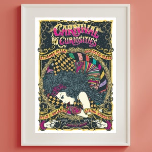 Affiche de cirque - impression de carnaval de style vintage - impression contorsionniste - anniversaire - Noël - art mural