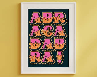 Abracadabra Poster - Magic Print - Wall Art - Birthday Gift