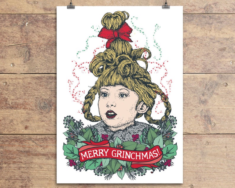 Grinch Christmas Card Cindy Lou Who Xmas Card How The Etsy Grinch Christmas Card Cindy Lou Who Xmas Card How The Etsy
