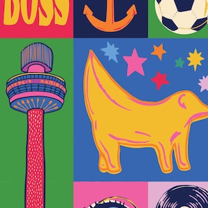 Liverpool Poster - Liverpool England Art Print - Graduation - Housewarming Gift Bild 2