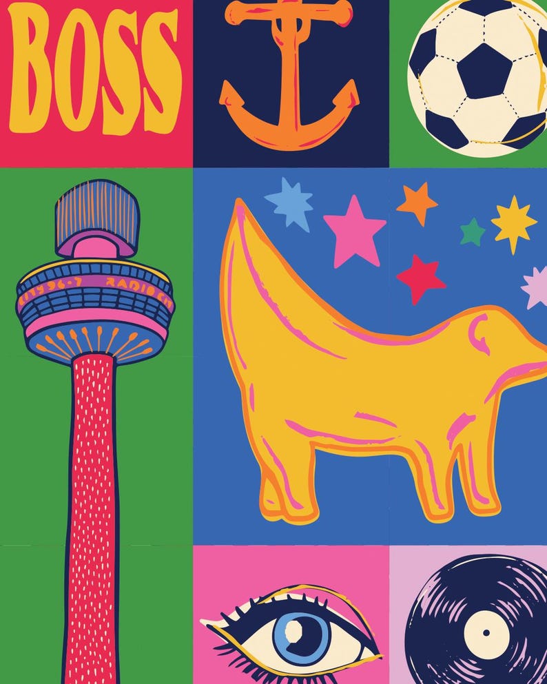 Liverpool Poster - Liverpool England Art Print - Graduation - Housewarming Gift Bild 2