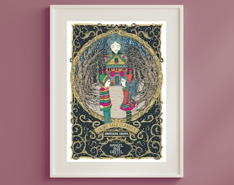 Hansel and Gretel Print - Fairy Tale Print - Grimms Fairy Tales Poster - Book Lovers Gift - Children's Nursery Print - Gift For Children