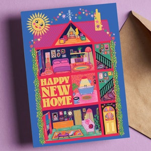 Carte de voeux Happy New Home - Carte de pendaison de crémaillère