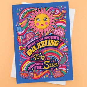 Trip Around The Sun Birthday Card - Dazzling Birthday Card