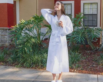 Custom Long Waffle Robe
