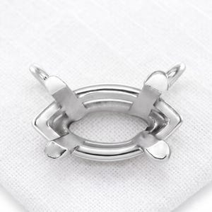 Massivt 925 sterlingsilver 3 x 6 mm-10 x 20 mm markisslipad blank bezel berlock med stift, halvmonterad, förskårad, perfekt för ädelstensinfattning, gör-det-själv och pyssel