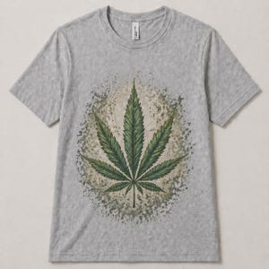 Cannabis Leaf Graphic Tee Weed Shirt | Aesthetic Marijuana T-shirt, Vintage Pot Leaf Top, 420 Friendly Gift, Stoner Streetwear Apparel