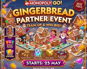 Monopoly GO! Gingerbread Partner Event Full Carry (80k Points)