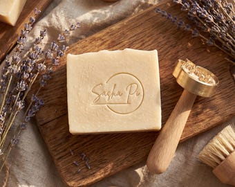 Personalized Logo Embossing Stamp,Custom Brass Stamp for Pottery & Leather, Soap stamp,Soap logo,Maker Branding Tool,gift for dad