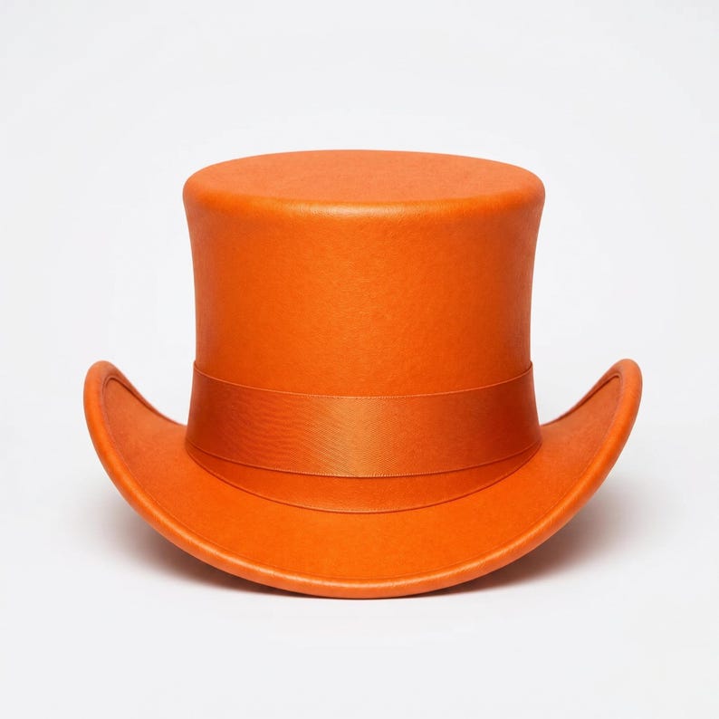 Handmade Leather Top Hat, Victorian Top Hat, Gothic Top Hat, Steampunk Hat, Costume Hat, Unisex Statement Hat, Festival Hat image 10