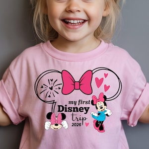 My First Disney Trip 2026 Shirt, Disneyland Family Vacation T-shirts, Disneyworld Toddler Kids Tees bild 2