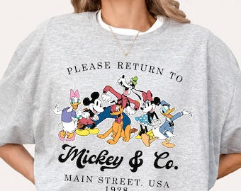 Retro Mickey & Co Est 1928 Shirt, Disneyland Mickey And Friends Shirts, Disney Trip Tee