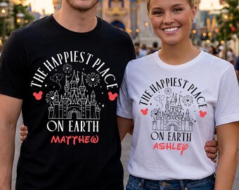 Custom Disney Matching Shirts, Family Disneyland T-shirts, Happiest Place on Earth Shirt, Disneyworld Shirt