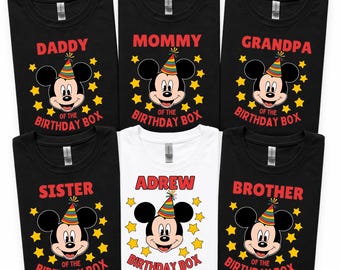 Mickey Mouse Birthday Family Shirts, Custom Birthday Boy Tee
