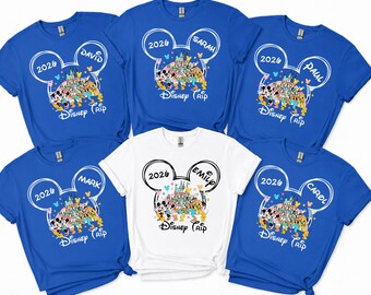 Custom Disney Family Shirts 2026, Disneyland Matching Vacation T-shirts, Disney Trip Tees, Disneyworld Shirt