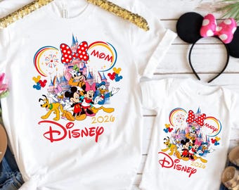 Custom Disney Matching Shirts, Disneyland Family Vacation T-shirts 2026, Disneyworld Shirt, Minnie Mickey Tees
