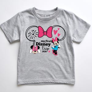 My First Disney Trip 2026 Shirt, Disneyland Family Vacation T-shirts, Disneyworld Toddler Kids Tees bild 3