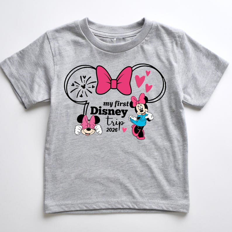 My First Disney Trip 2026 Shirt, Disneyland Family Vacation T-shirts, Disneyworld Toddler Kids Tees bild 3