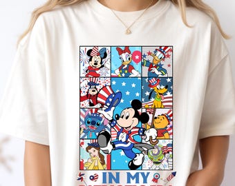 4th Of July Disney T-shirt, Mickey and Friends Patriotic Shirt, Disney Independence Tee