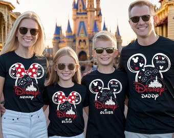 Custom Disney Family Shirts 2026, Disneyland Matching T-shirt, Disneyworld Vacation Tees