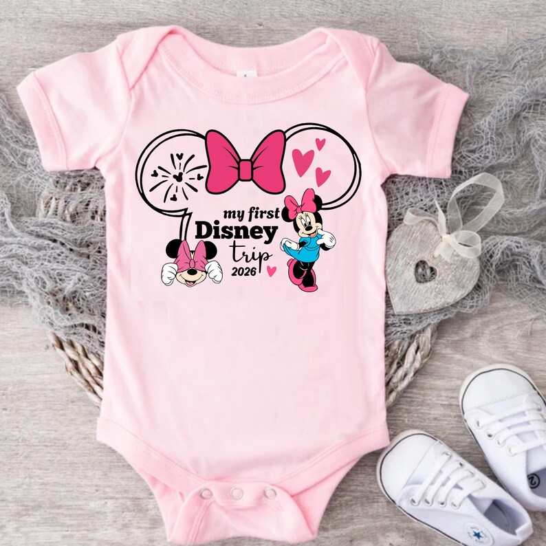 My First Disney Trip 2026 Shirt, Disneyland Family Vacation T-shirts, Disneyworld Toddler Kids Tees bild 5